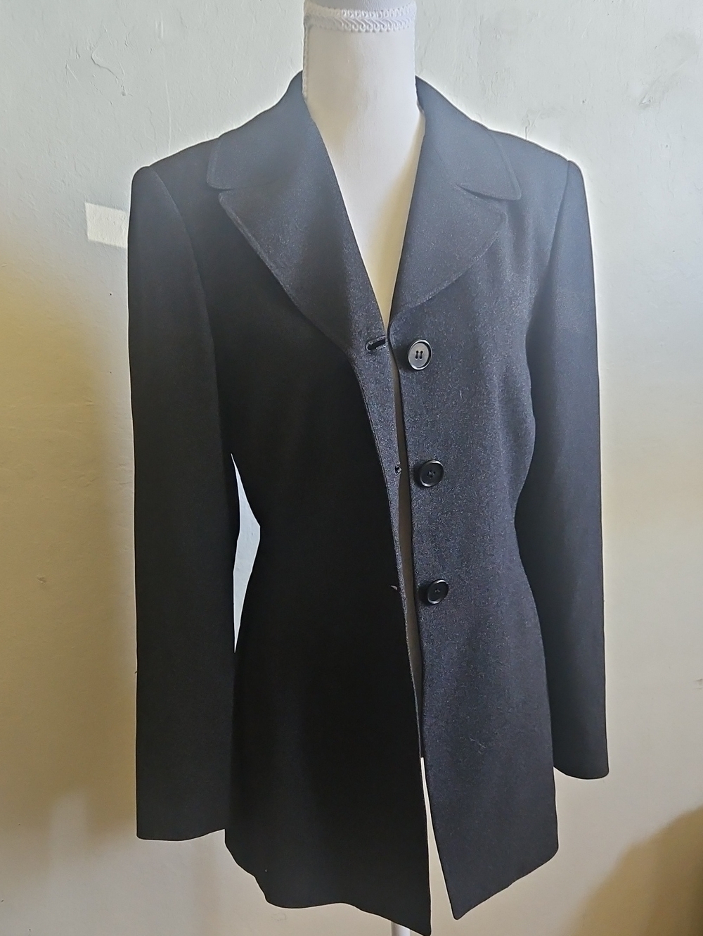 Classic Black Women's Tailored Coat